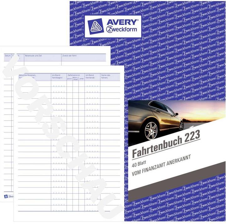 Produktbild Avery Fahrtenbuch, A5 (40 x)