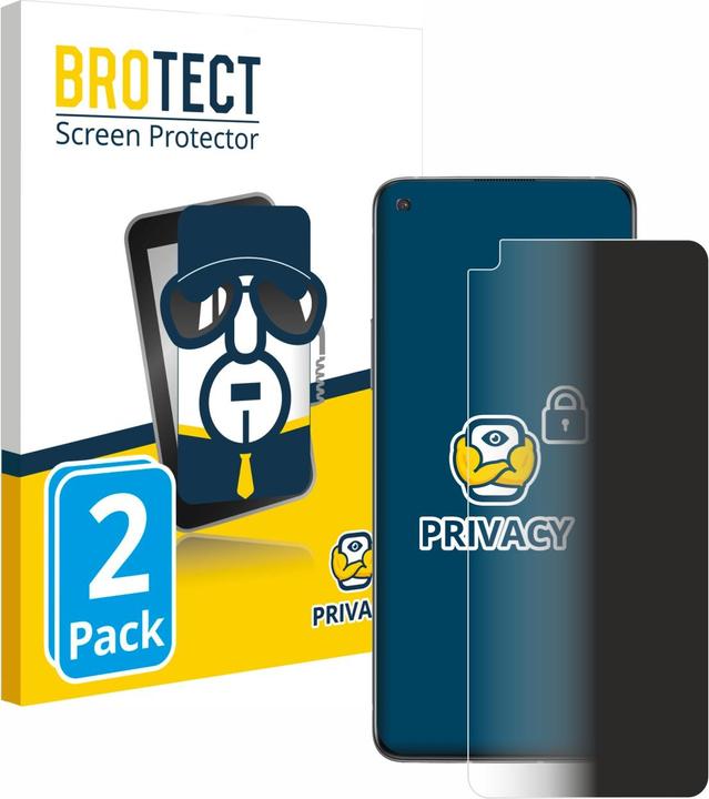 Productafbeelding BROTECT Anti-spionnetje privacyfolie Beschermfolie tegen blauw licht (2 Stuk, OnePlus 8T)
