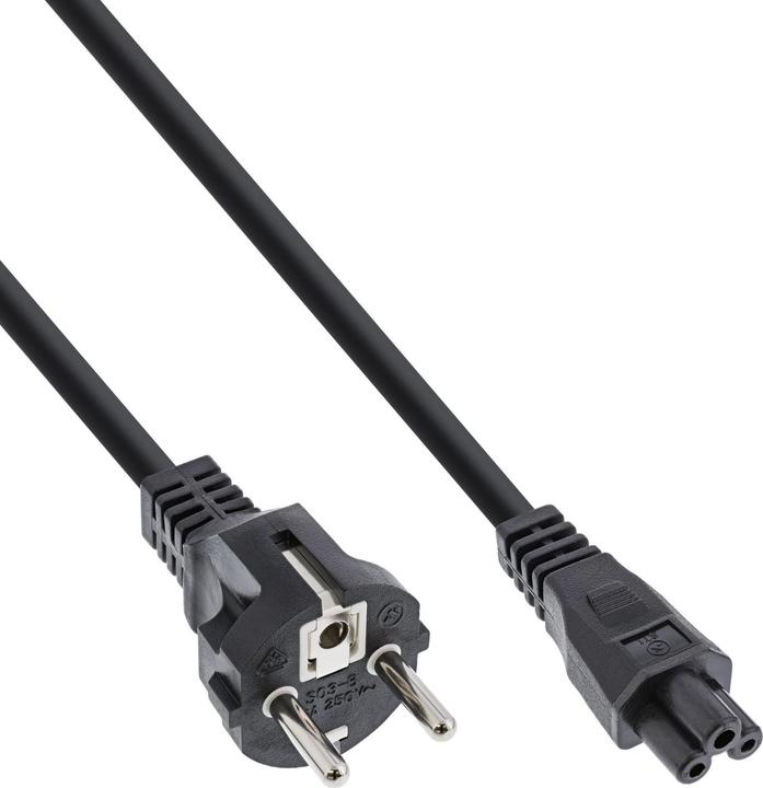 Actual product image InLine Notebook power cable, 3pin female 3m black (3 m)