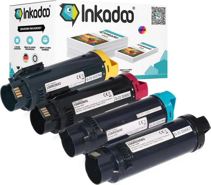 Actual product image Inkadoo Compatible toner for Xerox WorkCentre 6515 DNIS (M, Y, FC, C)