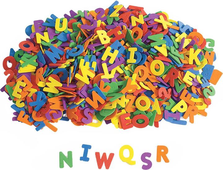 Immagine prodotto Colorations Lettere ABC in schiuma in un secchiello, 2208 pezzi.