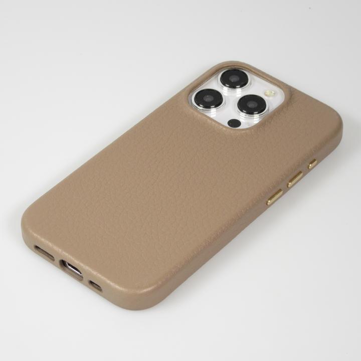Actual product image PhoneLook Cover Fully grained luxury calfskin with metal buttons and MagSafe (Apple iPhone 14 Pro Max)