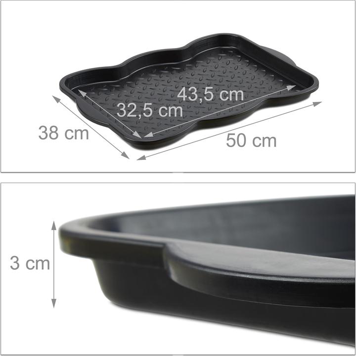 Actual product image Relaxdays Small Shoe Drip Tray for 2 Pairs (38 x 50 x 3 cm)