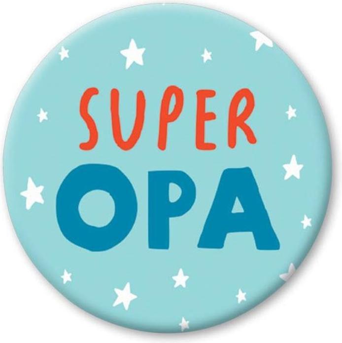 Image du produit Cart Haftmagnet Super Opa 1 Stück, Blau/Rot (1 x)