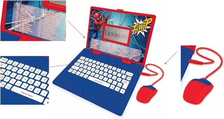 Image du produit Lexibook Ordinateur d'apprentissage Spider-Man - Ordinateur portable éducatif bilingue - 124 activités en (Anglais, Italien)