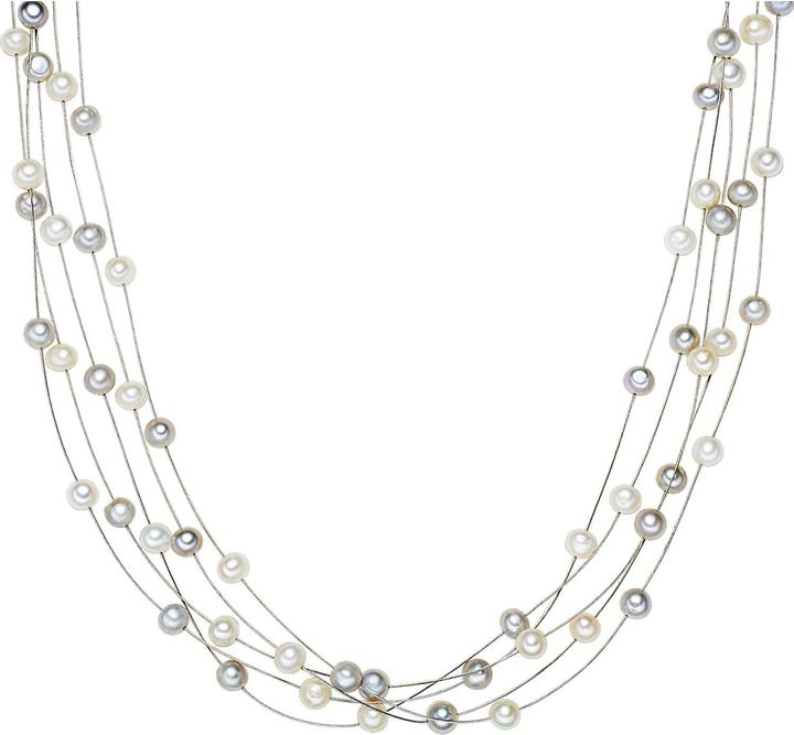 Produktbild Valero Pearls Damen Sterling Silber Süsswasser-Zuchtperle silber 43,0 cm - 2888 (Sterling Silber, 43 cm)