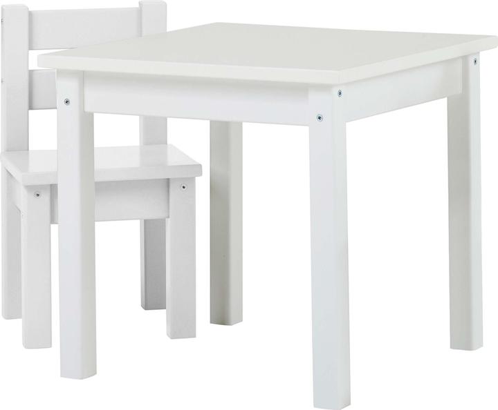 Produktbild Hoppekids Kindersitzgruppe MADS mit 1 Stuhl und 1 Tisch - Weiss (Kindersitzgruppe)