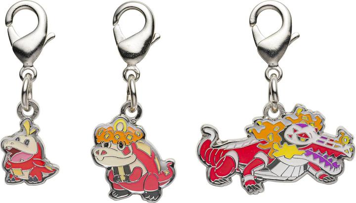 Pokémon Pokemon Center - Fuecoco Crocalor Skeledirge Schlüsselanhänger - 3 Stück