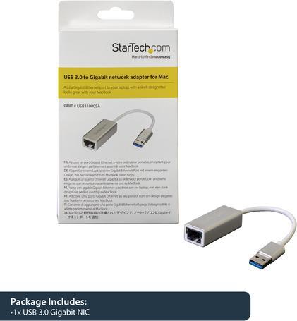 Image du produit StarTech USB31000SA (USB 3.0, RJ45 (1x))