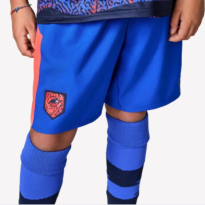 Kipsta Kinder Fussball Shorts - Viralto blau/rot