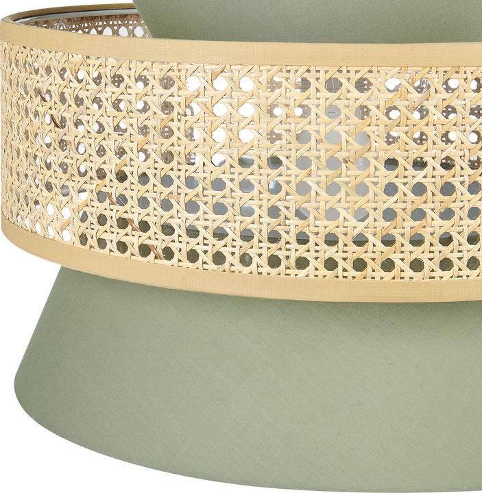 Actual product image Beliani Hanging Lamp green / natural LUYANO (E27)