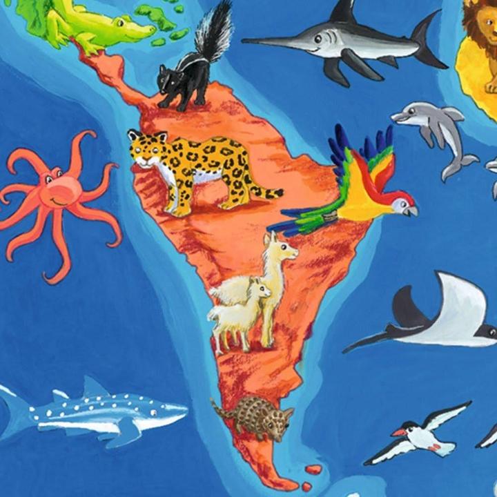 Actual product image Ravensburger World map with animals (30 pieces)