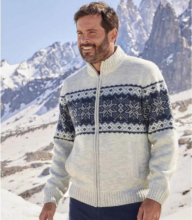 Produktbild Atlas For Men Strickjacke mit JacquardMuster und Fleecefutter (XXL)