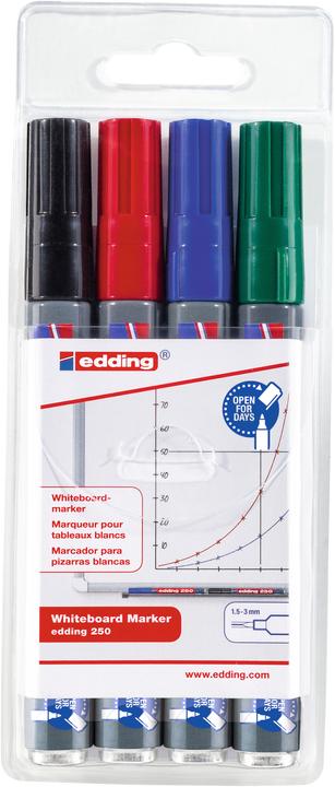 Edding 250 (Multicoloured, 3 mm, 4 x)