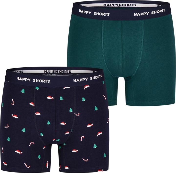 Happy shorts Retro Boxer Jersey XMAS (M, 2er Pack)
