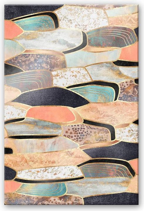 Produktbild Trenddeko Goldene Steine (75 x 120 cm)
