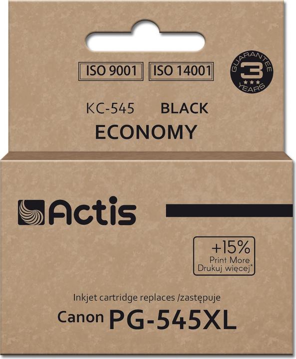 Produktbild Factis KC-545 Tintenpatrone (Canon PG-545XL Ersatz Höchst 15 ml 207 Seiten schwarz). Druckt 15 % (BK)