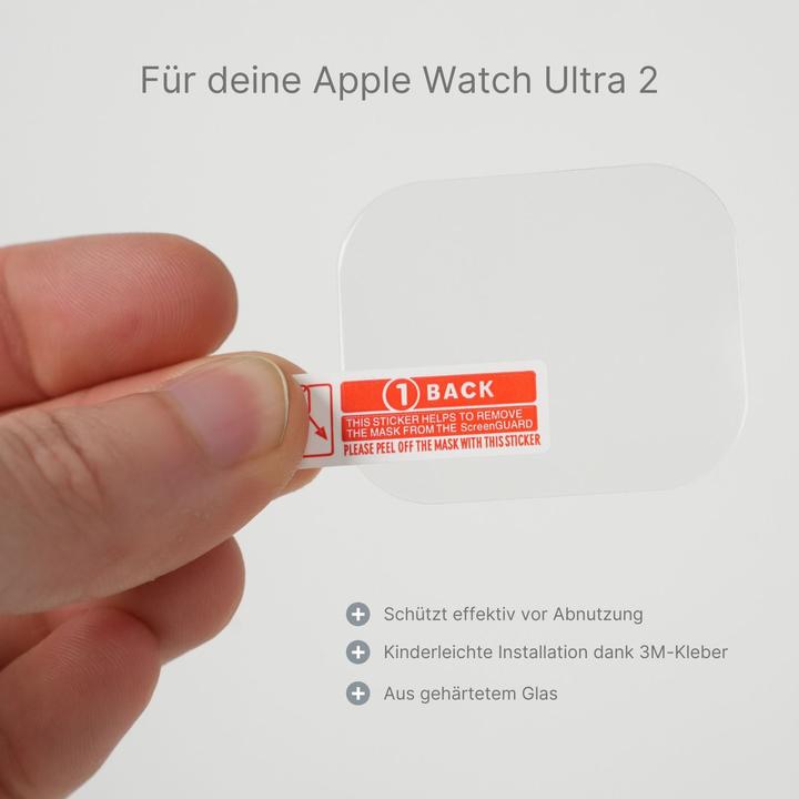 Produktbild Hermex Displayschutzfolie Schutzglas Displayabdeckung für Apple Watch Ultra 2 49mm