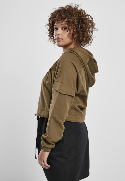 Immagine prodotto Urban Classics Felpa da lavoro corta da donna con cappuccio (4XL)