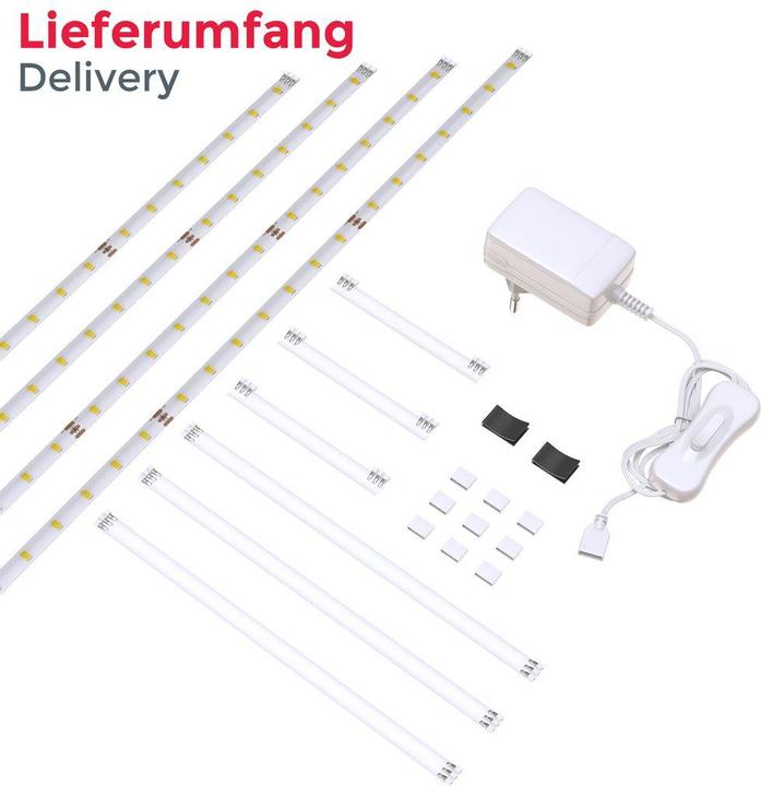 Immagine prodotto B.K.Licht Set di illuminazione a LED, 2m, 112xLED, bianco (200 cm, Interno)