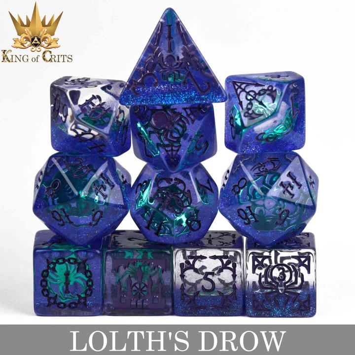 Image du produit DnD Dice Set de 11 dés de Lolth's Drow