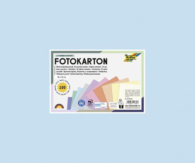 Produktbild Folia Fotokarton PASTELL, 500 x 700 mm, 300 g/qm (300 g/m², 100 x)