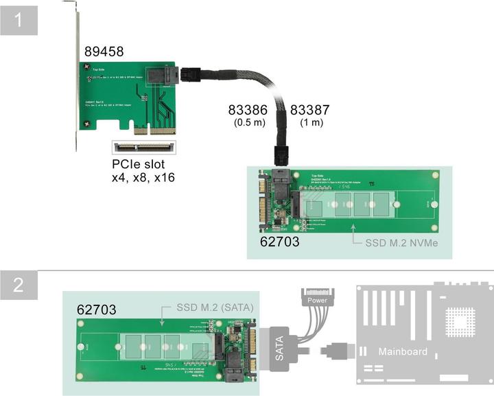 Immagine prodotto Delock Convertitore SATA 22P>M.2 NGFF Chiave M