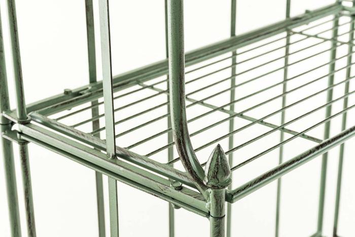 Actual product image CLP Flora floor standing shelf, antique green (66 x 32 x 175 cm)