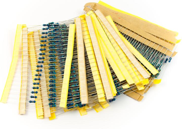 Purecrea Widerstand Set 600 Stk. Assortiert 1/4W 1% Genauigkeit