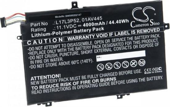 Produktbild AccuCell Notebook Akku für Lenovo ThinkPad E590 u.a. wie L17L3P52 Li-Polymer 11,1V 4000mAh (4000 mAh)
