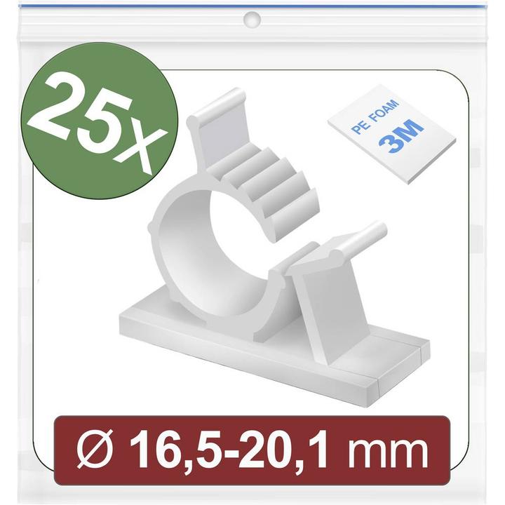 Quadrios 24CA448 Befestigungssockel selbstklebend 24CA448 Bündel-Ø-Bereich 16.5
