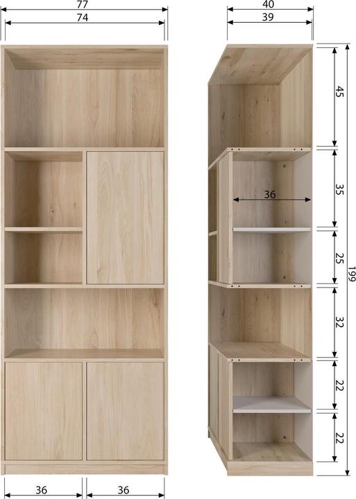 Productafbeelding Vtwonen Modulair (199 x 77 x 40 cm)