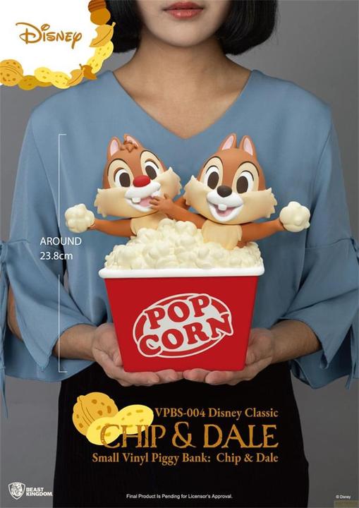 Actual product image Beast Kingdom Disney Piggy Vinyl Bank Chip & Dale 24 cm