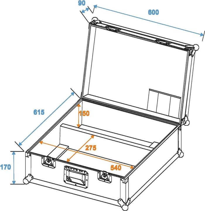 Produktbild Roadinger Flightcase 2x TS-150/TS-7/TS-255 (Zubehör)
