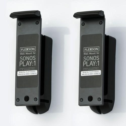 Actual product image Flexson Wall mount for Sonos One and Play:1 (1 pair, Wall installation, Pivoting, Tiltable, Rotatable)