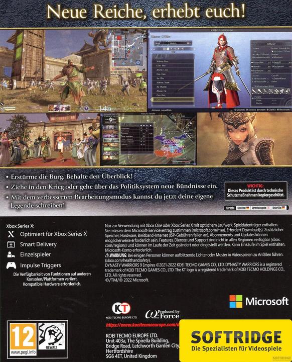 Produktbild Koei Tecmo Dynasty Warriors 9 Empires (Xbox One X, Xbox Series X, DE)