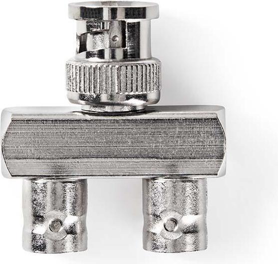 Immagine prodotto Nedis Adattatore BNC Spina BNC 2X Presa BNC Nichelato Distributore 50 Ohm Metallo Argento 10 pezzi