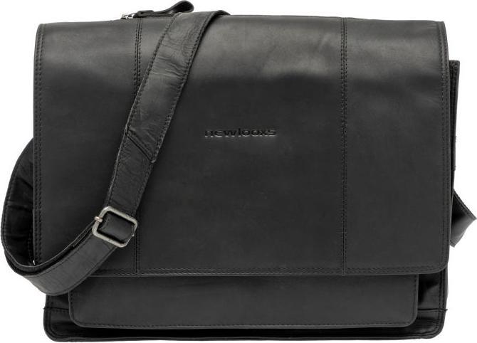 New Looxs Radtasche Fellini Leder Black 18l.