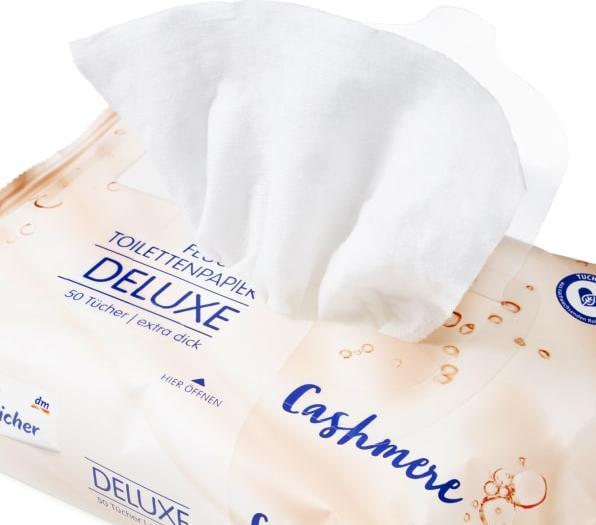 Produktbild dm Sanft&Sicher Feuchtes Toilettenpapier Deluxe Cashmere Nachfüllpack