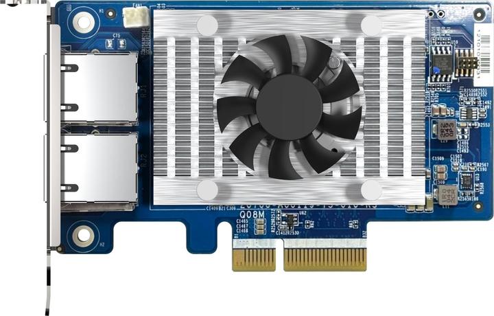 Actual product image QNAP Dual-port 10GBASE-T, 10GbE, network expansion card, Intel X710 PCIe Gen3x4