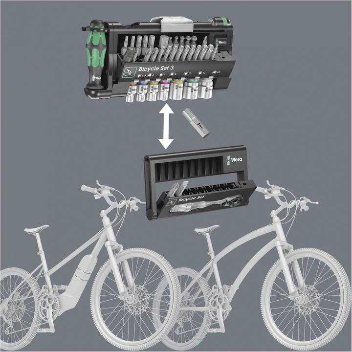Actual product image Wera Bicycle Set 3 (1/2", 1/4", 3/8", 3/4", 5/16", 10/32")