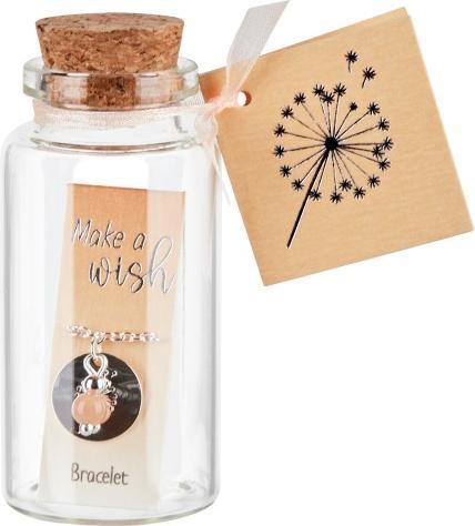 Produktbild HCA Armband - "Make a wish" - versilbert - Sonnenstein (20 cm, Edelstahl)