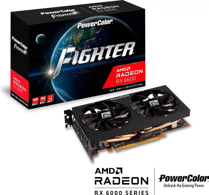 Actual product image Powercolor Radeon RX 6600 Fighter (8 GB)