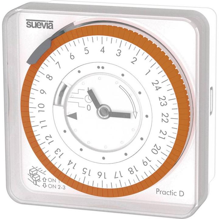 Suevia Horloge programmable analogique Practic sans réserve de marche