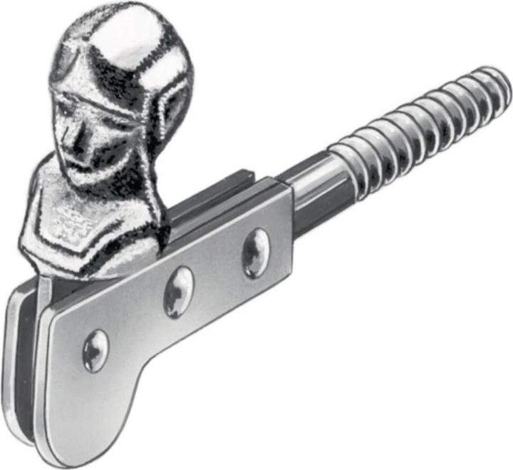 Image du produit Vormann Arrêt de volet Longueur 120 mm Acier zingué bleu avec tête de femme, à visser (1 pcs)