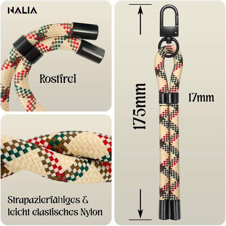 Actual product image Nalia Wristy Lanyard Handykette – Universal Trageband für Smartphones – Verstellbar, Soft & Elastisch