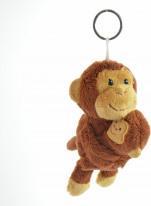 Kögler Plüsch Affe mit Baby, Schlüsselanhänger, 13cm