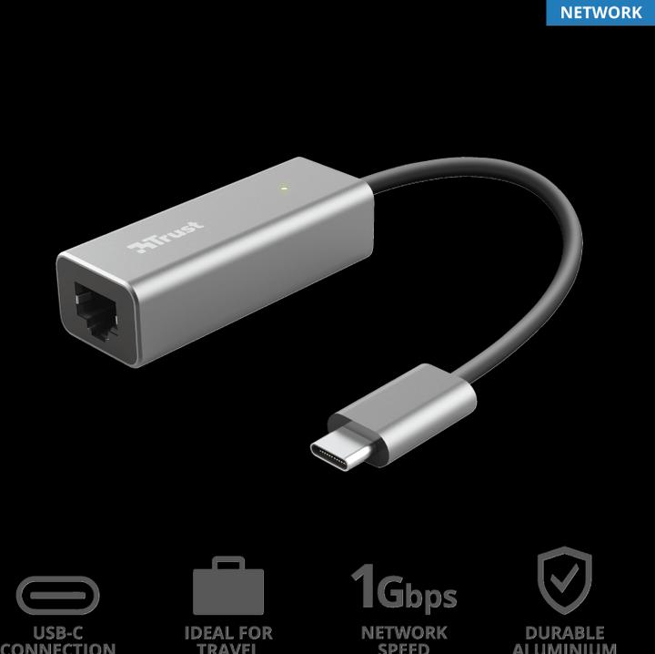 Actual product image Trust Dalyx Wired (USB-C 3.1 Gen 1, RJ45 (1x))
