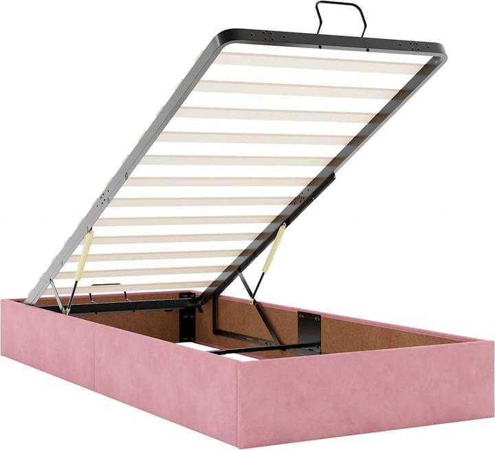 Image du produit VidaXL Ottoman-lit avec matelas rose 200x200 cm velours (200 x 200 cm)