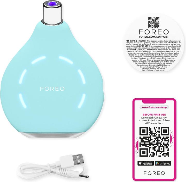Actual product image Foreo Porin cleaner and LED light unit